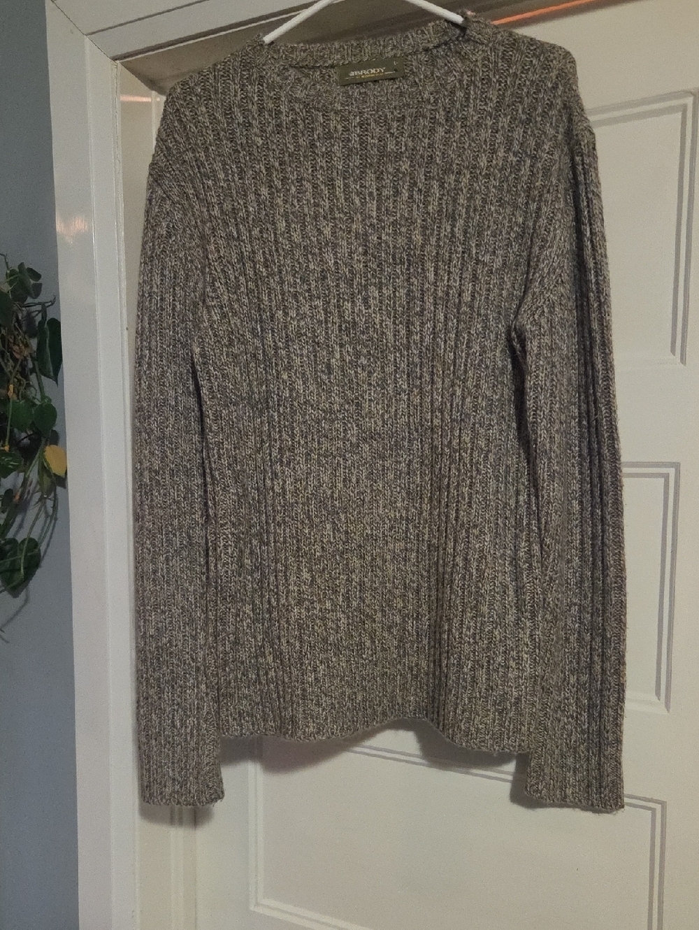 Men's Ribbed Crewneck Sweater in Heather Gray